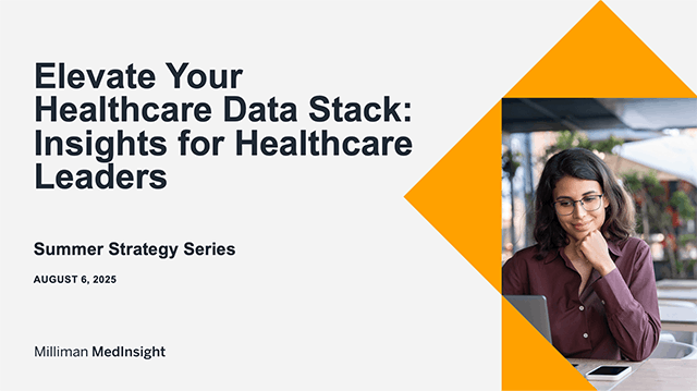 Elevate Your Healthcare Data Stack: Insights for Healthcare Leaders webinar title slide