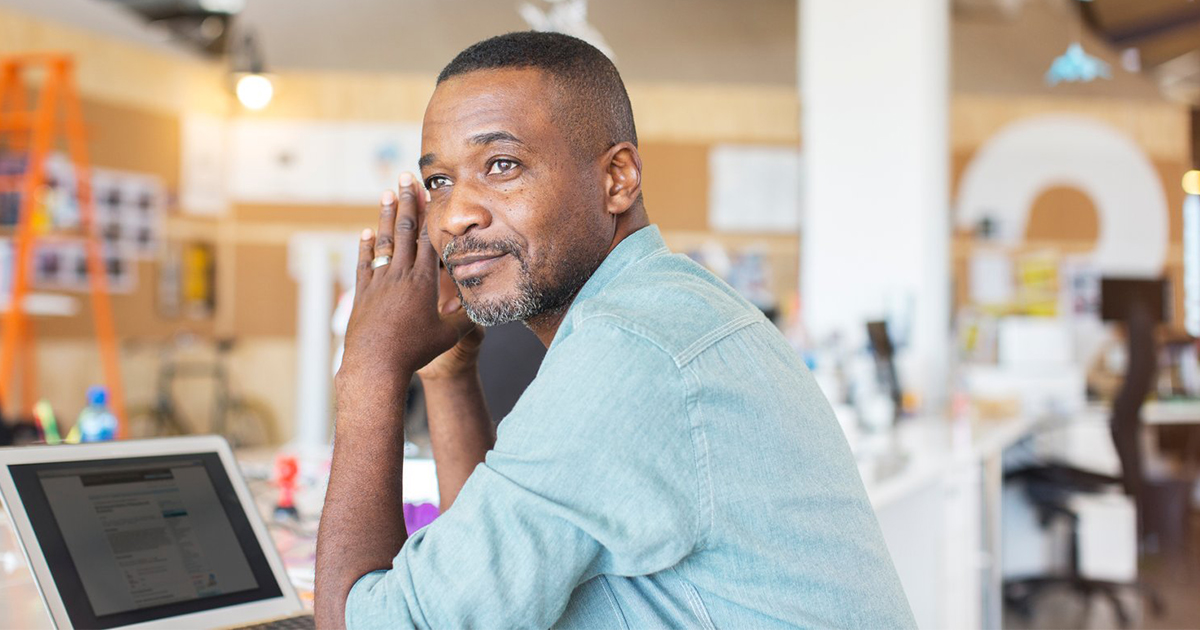 Man at desk