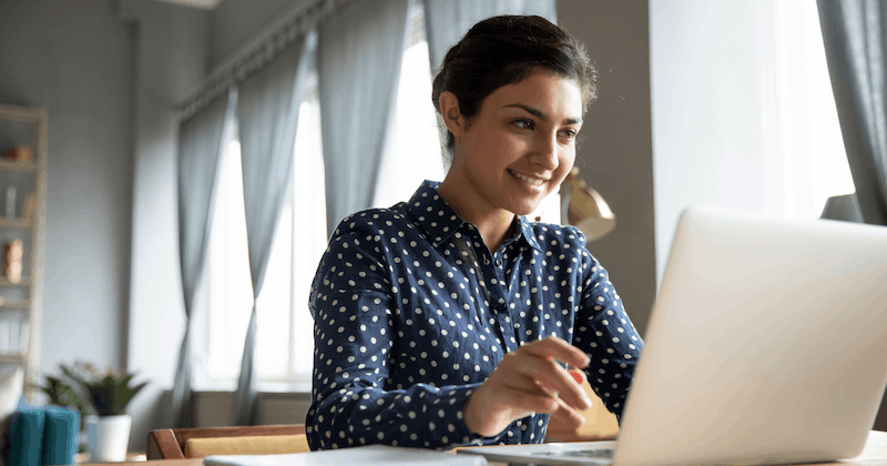 Woman at laptop