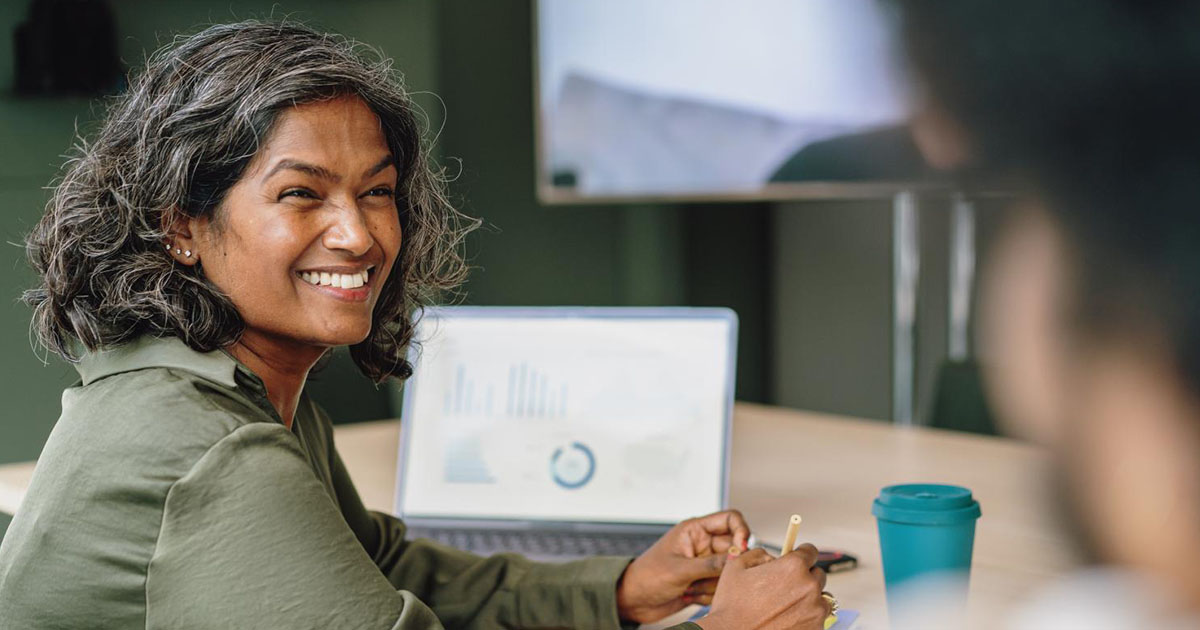 Woman with laptop